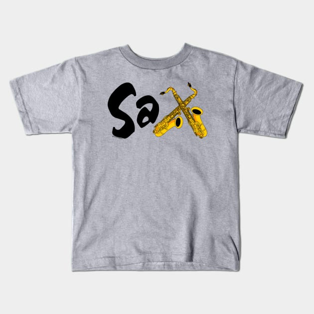 Sax Kids T-Shirt by Barthol Graphics